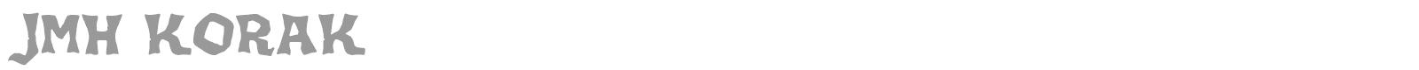 JMH Korak font preview